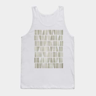 Monochromatic Mosaic in Beige Tank Top